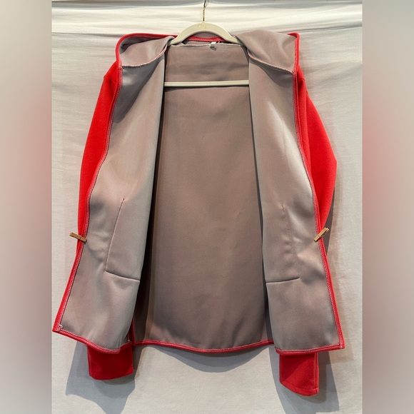 NWOT - Cute Brushed Fabric Open Front Hooded Jacket - Size S/M - Picture 3 of 3